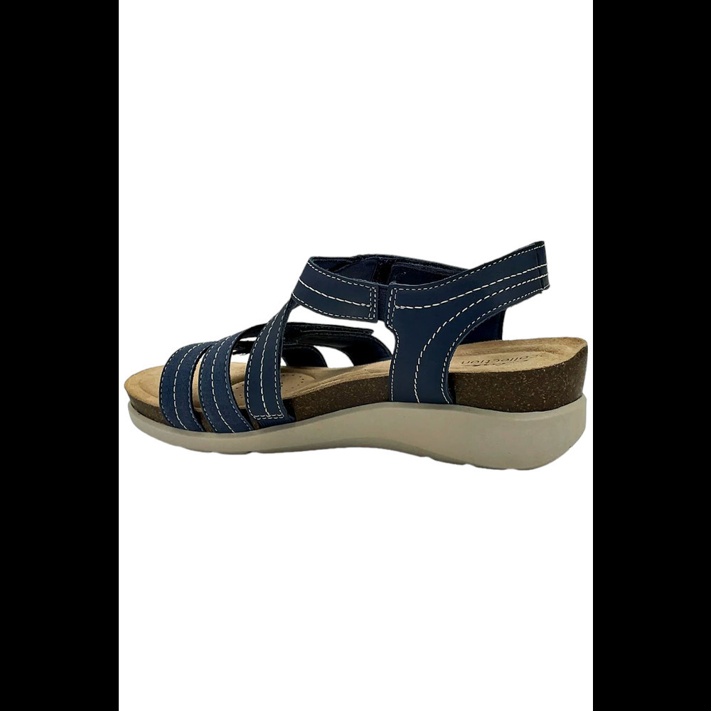 Clarks Collection Leather Wedges Calenne Clara Blue Combi - Medium - Picture 3 of 3